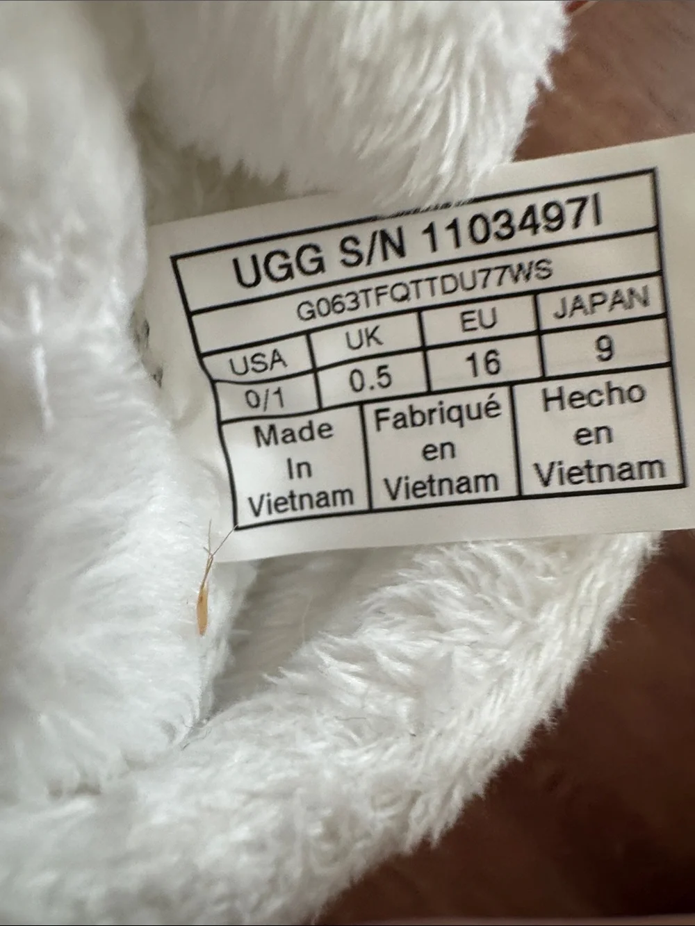 UGG soft plush